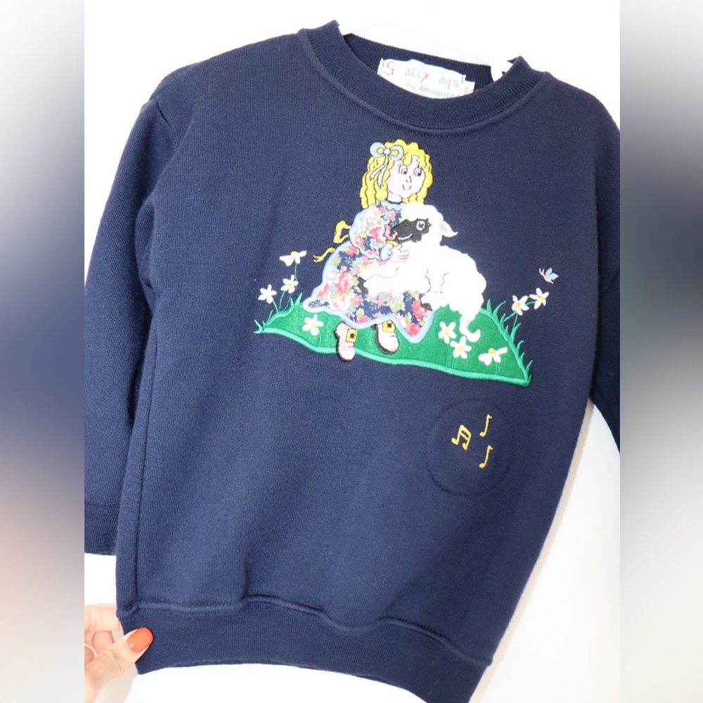 Vintage Scallywags Mary had a little lamb sweatshirt